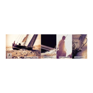 Fototapeten Muster Premium Canvas - Segle, Seemann - Yacht, Meer, Segeln - 100x30 cm
