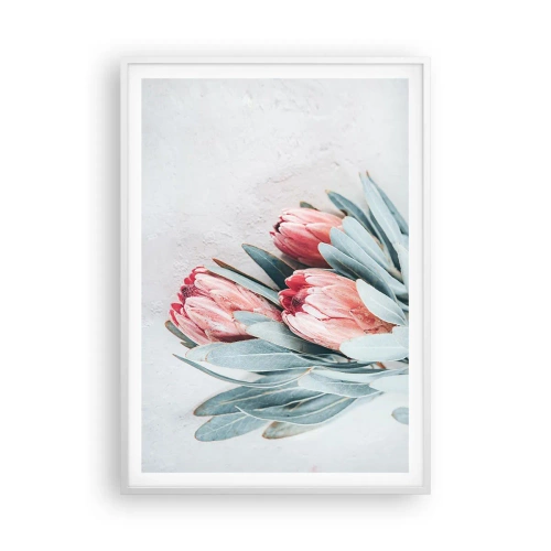 Poster in einem weißen Rahmen - Schämen sich für ihre eigene Schönheit - 70x100 cm