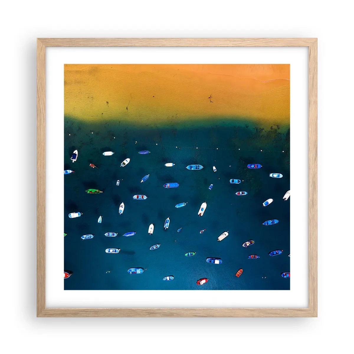 Poster in einem Rahmen aus heller Eiche - Feiertagsspiel - 50x50 cm