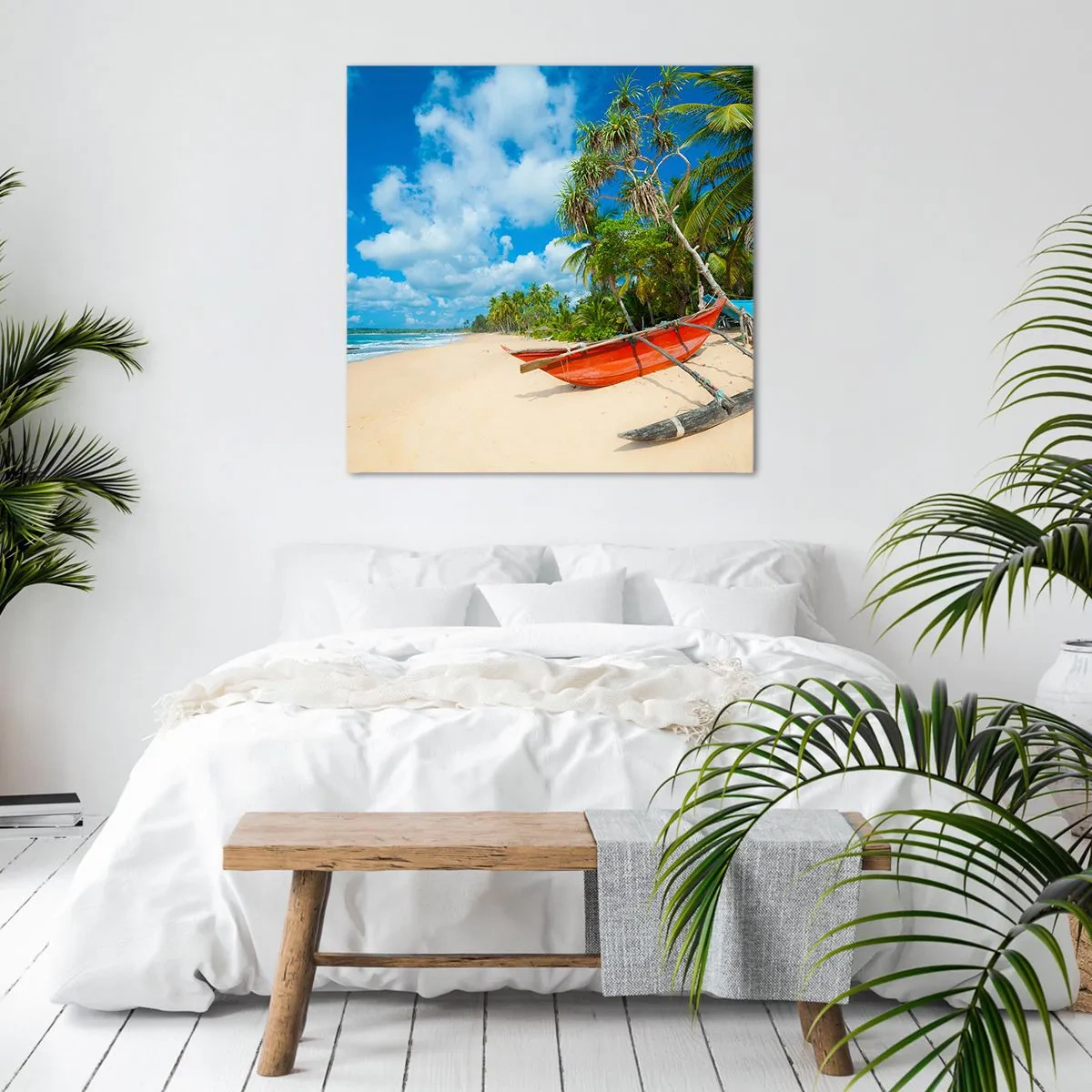 Bild auf Leinwand - Leinwandbild - Der Charme der Tropen - 70x70 cm