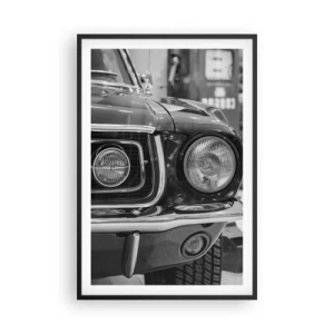 Poster in einem schwarzem Rahmen - Wilder Ritt - 61x91 cm