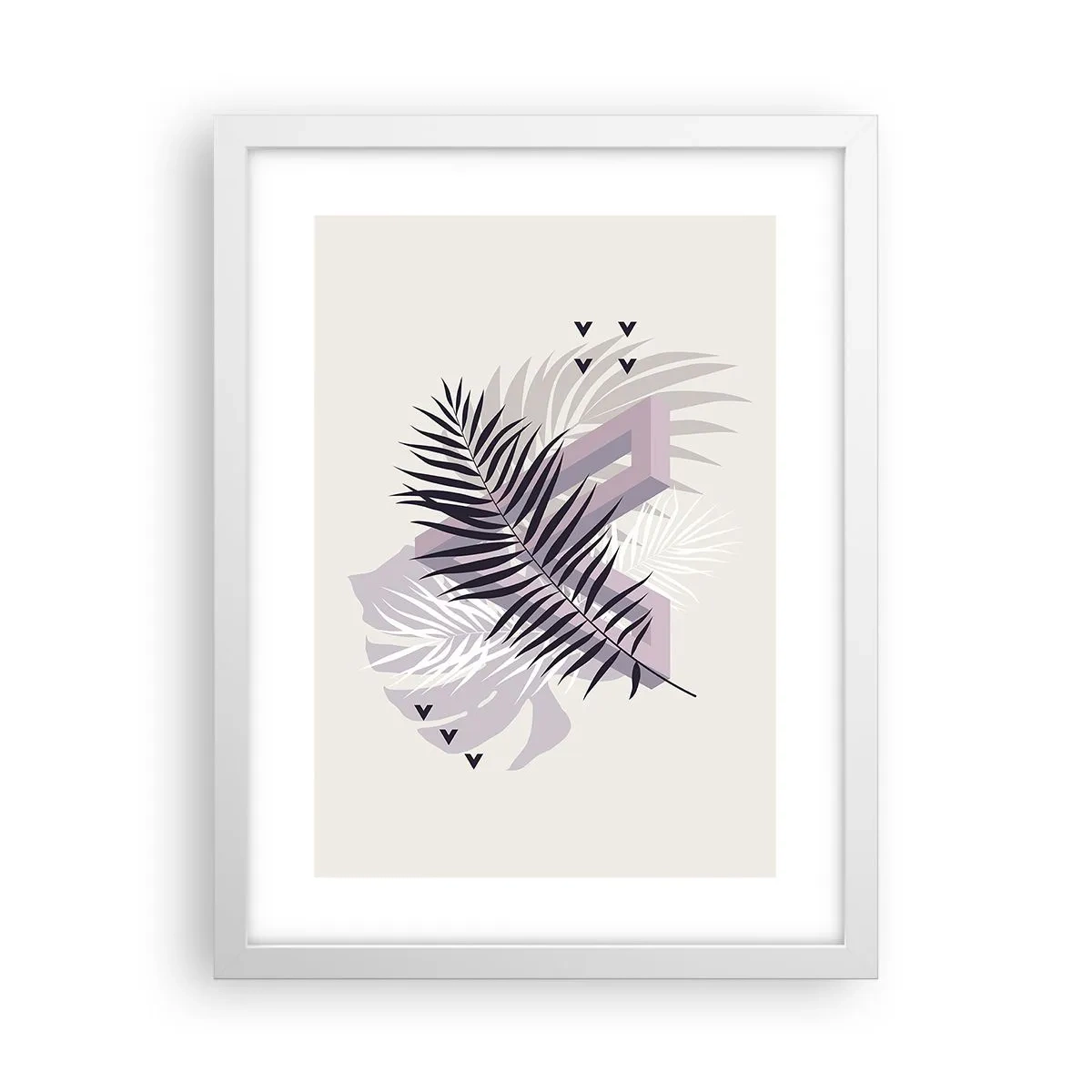 Poster in einem weißen Rahmen - Der Schatten des Schattens - 30x40 cm