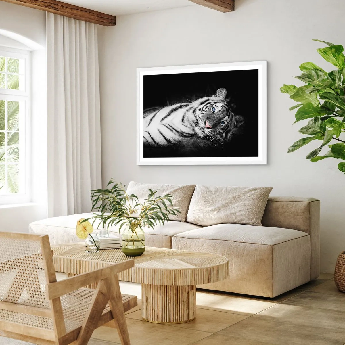 Poster in einem weißen Rahmen - Wildnis und Frieden - 91x61 cm