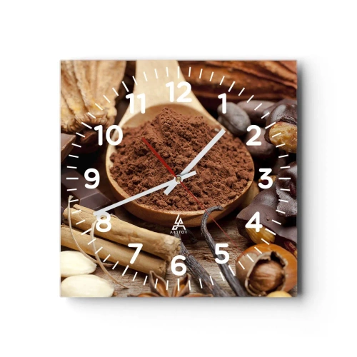 Wanduhr - Glasuhr - Die Beste gegen Sorgen - 30x30 cm