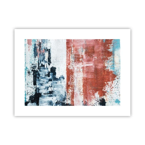 Poster - Fünfzig-Fünfzig abstrakt - 40x30 cm