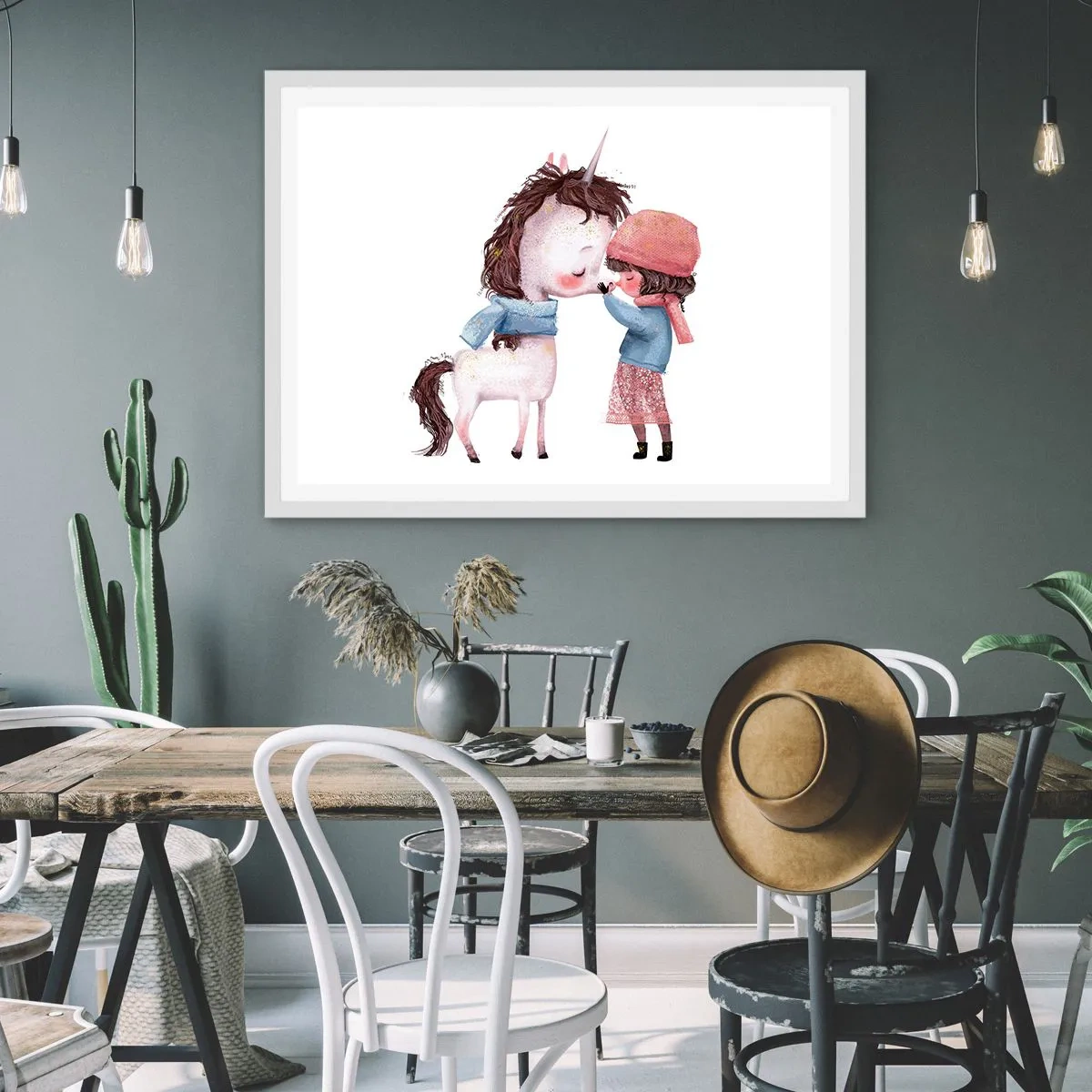 Poster in einem weißen Rahmen - Ein Wintermärchen - 100x70 cm