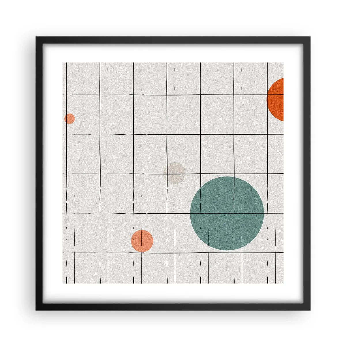 Poster in einem schwarzem Rahmen - Gefangen. Wir oder sie? - 50x50 cm