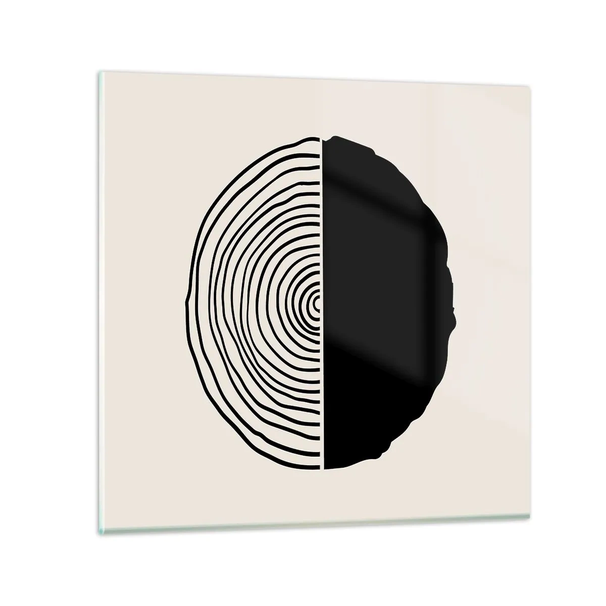 Glasbild - Bild auf glas - Halb und halb - 50x50 cm