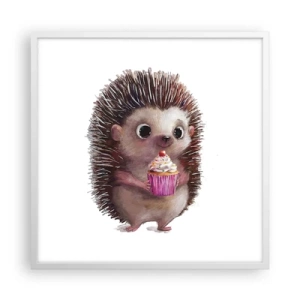 Poster in einem weißen Rahmen - Der Feiertag ist jeden Tag - 60x60 cm