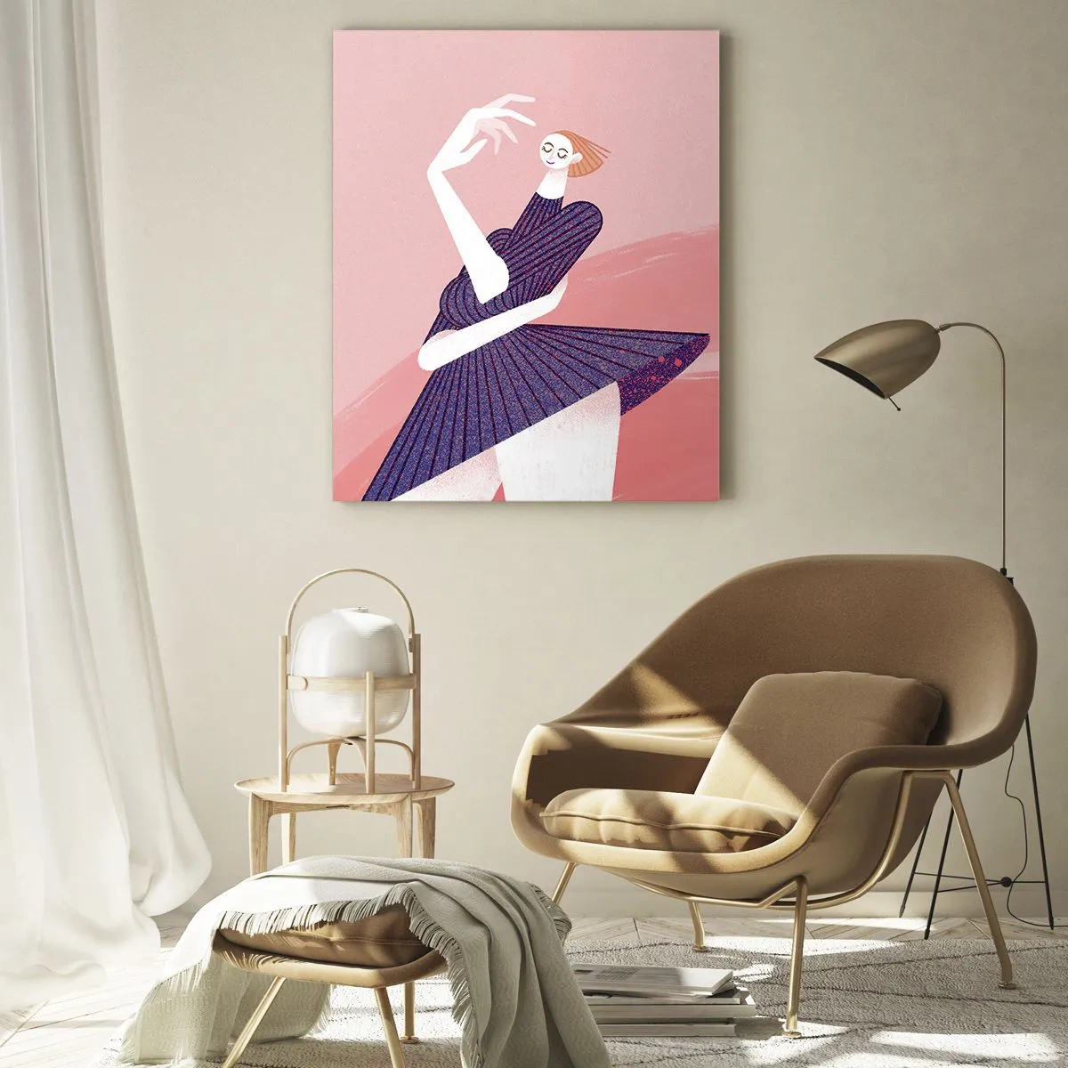 Glasbild - Bild auf glas - Jeder Schritt ist ein Tanzgürtel - 80x120 cm