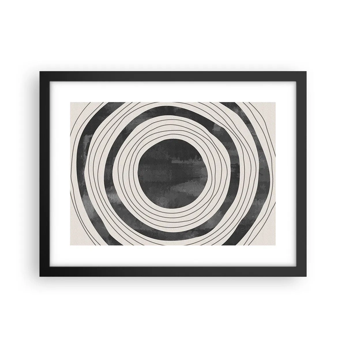 Poster in einem schwarzem Rahmen - Auf den Punkt gebracht - 40x30 cm