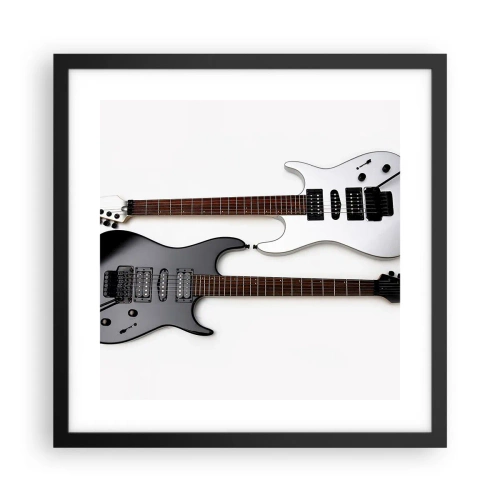 Poster in einem schwarzem Rahmen - Harmonie der Formen - 40x40 cm