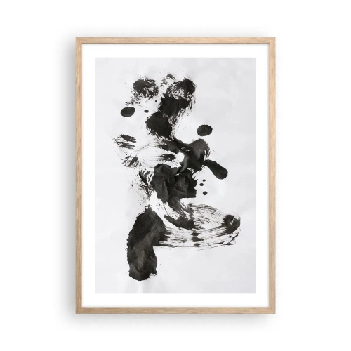 Poster in einem Rahmen aus heller Eiche - Obwohl das Wahnsinn ist, steckt darin eine Methode? - 50x70 cm