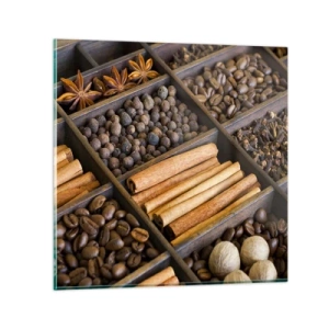 Glasbild - Bild auf glas - Eine Fundgrube an Aromen - 50x50 cm