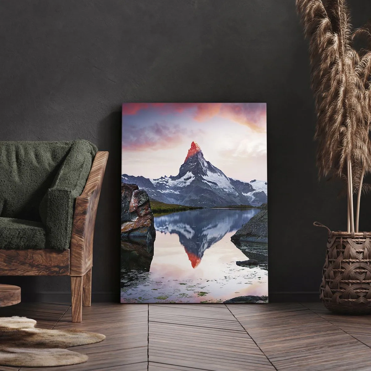 Bild auf Leinwand - Leinwandbild - Das Herz der Berge ist heiß - 55x100 cm