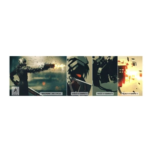 Fototapeten Muster Selbstklebend Deluxe Sticker - Tödliche Waffe - Dein ganz eigener Terminator - Abstraktion, Fantasie, Zukünftiger Krieger - 100x30 cm