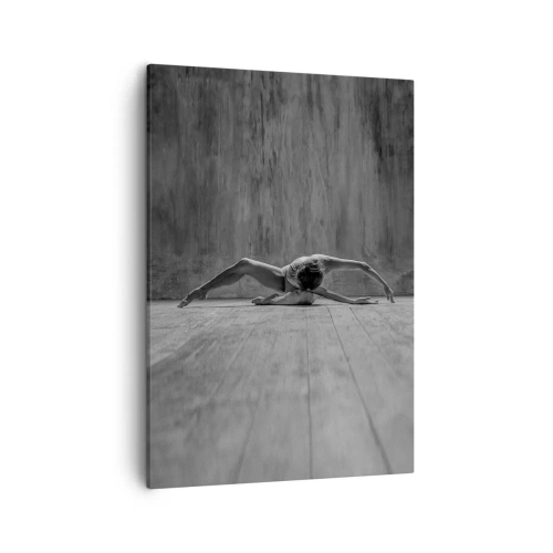 Bild auf Leinwand - Leinwandbild - Eine Tänzerin in künstlerischer Pose - 50x70cm - Symmetrie gefunden - Moderne Wanddekoration für Wohnzimmer und Schlafzimmer ARTTOR