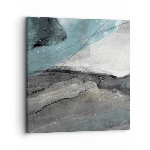 Bild auf Leinwand - Leinwandbild - Abstraktion: Felsen und Eis - 30x30 cm