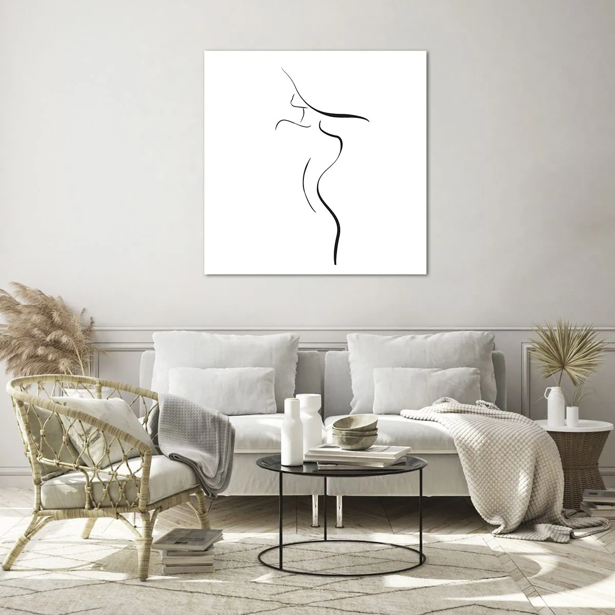 Glasbild - Bild auf glas - Flüchtig wie eine Welle - 70x70 cm