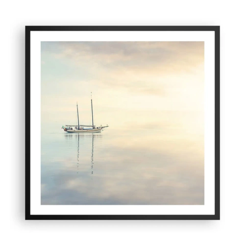 Poster in einem schwarzem Rahmen - Im Meer der Stille - 60x60 cm