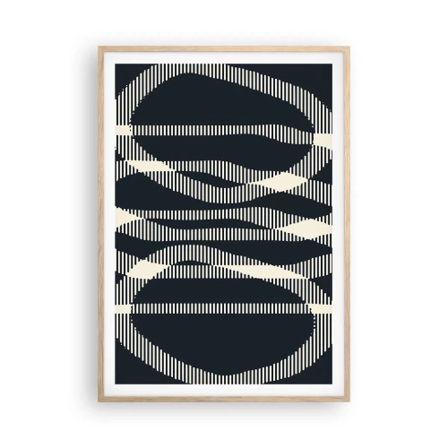 Poster in einem Rahmen aus heller Eiche - Ein Versuch, die Dunkelheit zu durchbrechen - 70x100 cm