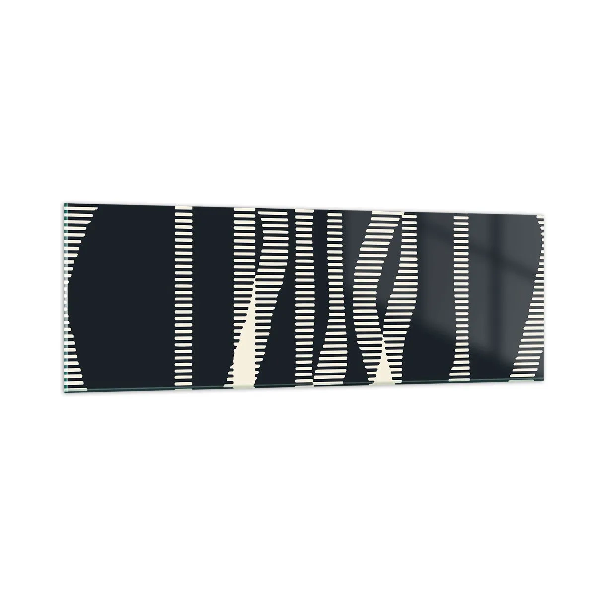 Glasbild - Bild auf glas - Ein Versuch, die Dunkelheit zu durchbrechen - 90x30 cm