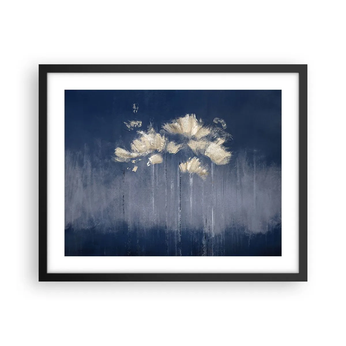 Poster in einem schwarzem Rahmen - Wie Blütenblätter im Wind - 50x40 cm