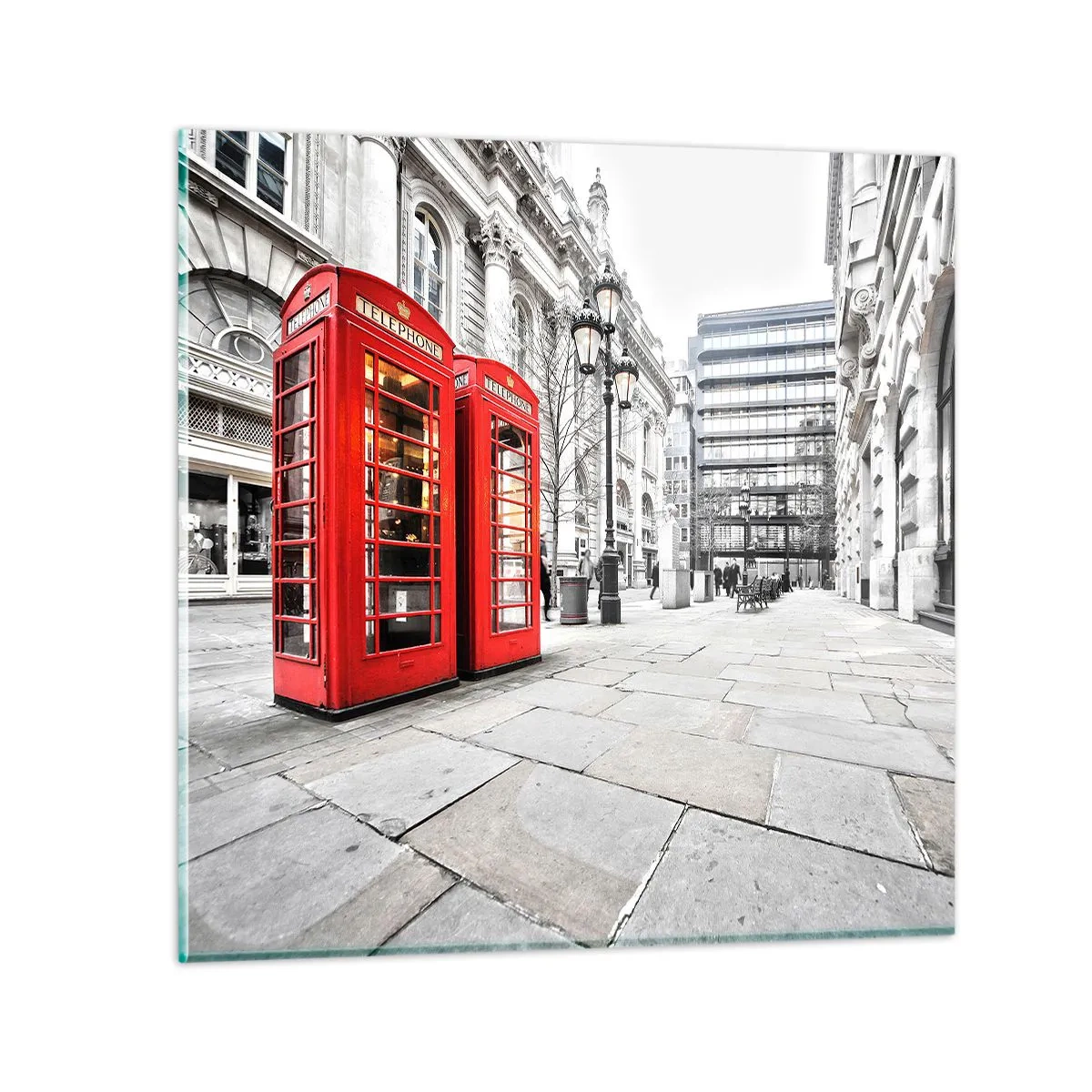 Glasbild - Bild auf glas - Willkommen in London - 70x70 cm