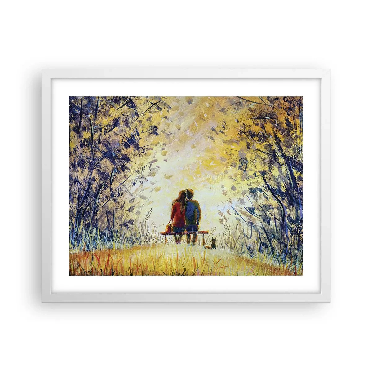 Poster in einem weißen Rahmen - Magischer Augenblick - 50x40 cm