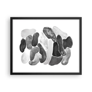 Poster in einem schwarzem Rahmen - Felsige Abstraktion - 50x40 cm