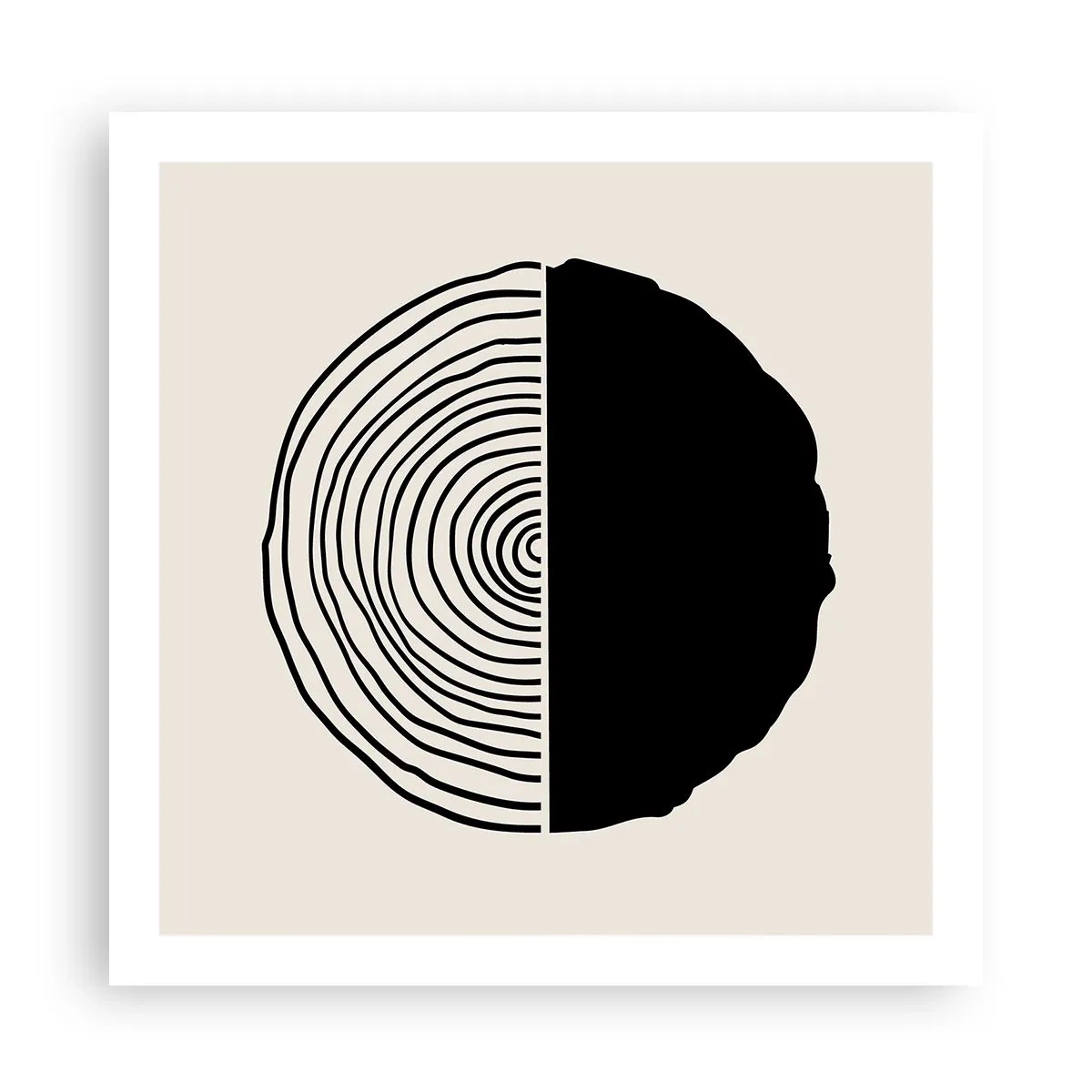 Poster - Halb und halb - 60x60 cm