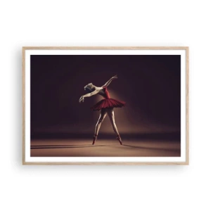 Poster in einem Rahmen aus heller Eiche - Eine Primaballerina - 100x70 cm