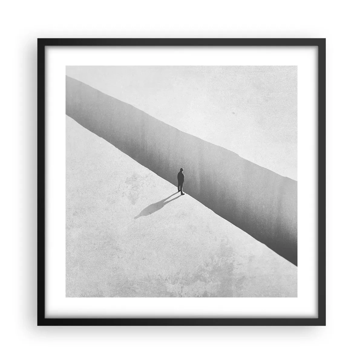 Poster in einem schwarzem Rahmen - Klares Ziel - 50x50 cm