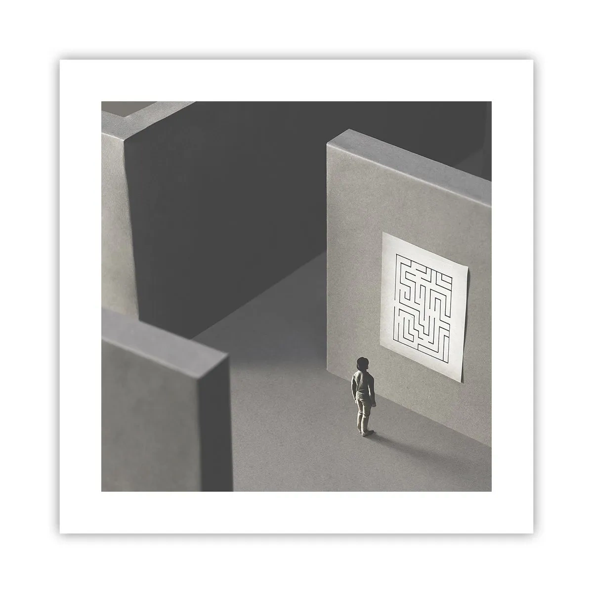 Poster - Aber wo bin ich? - 40x40 cm