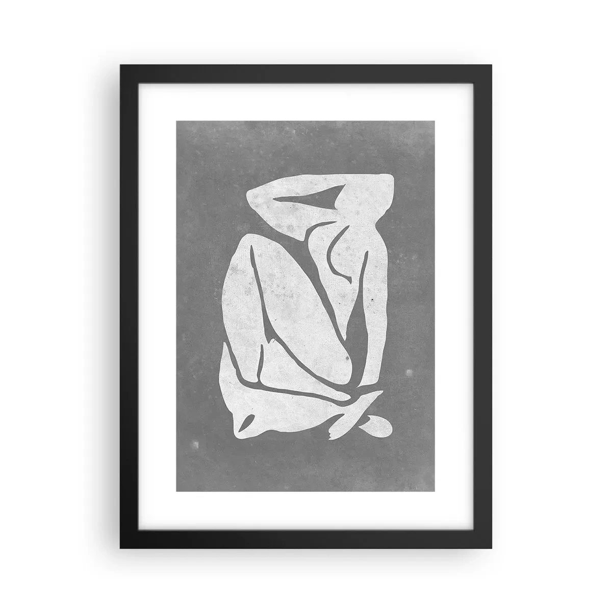 Poster in einem schwarzem Rahmen - In Gedanken versunken - 30x40 cm