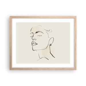 Poster in einem Rahmen aus heller Eiche - Ein stolzer Blick - 50x40 cm