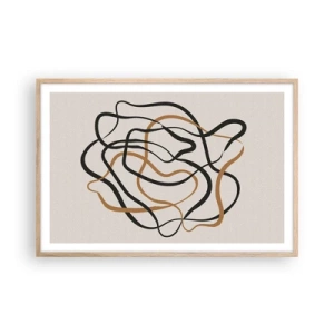 Poster in einem Rahmen aus heller Eiche - Alles ging schief - 91x61 cm