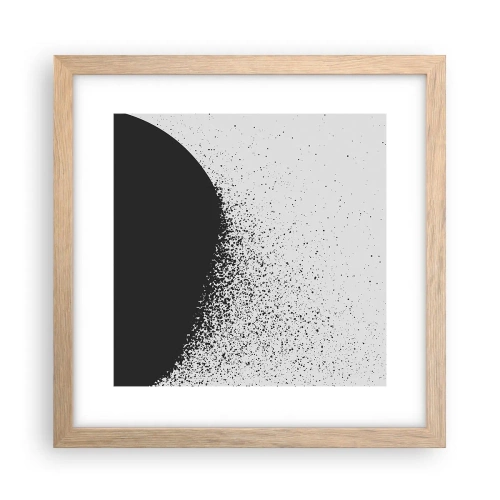Poster in einem Rahmen aus heller Eiche - Bewegung von Molekülen - 30x30 cm
