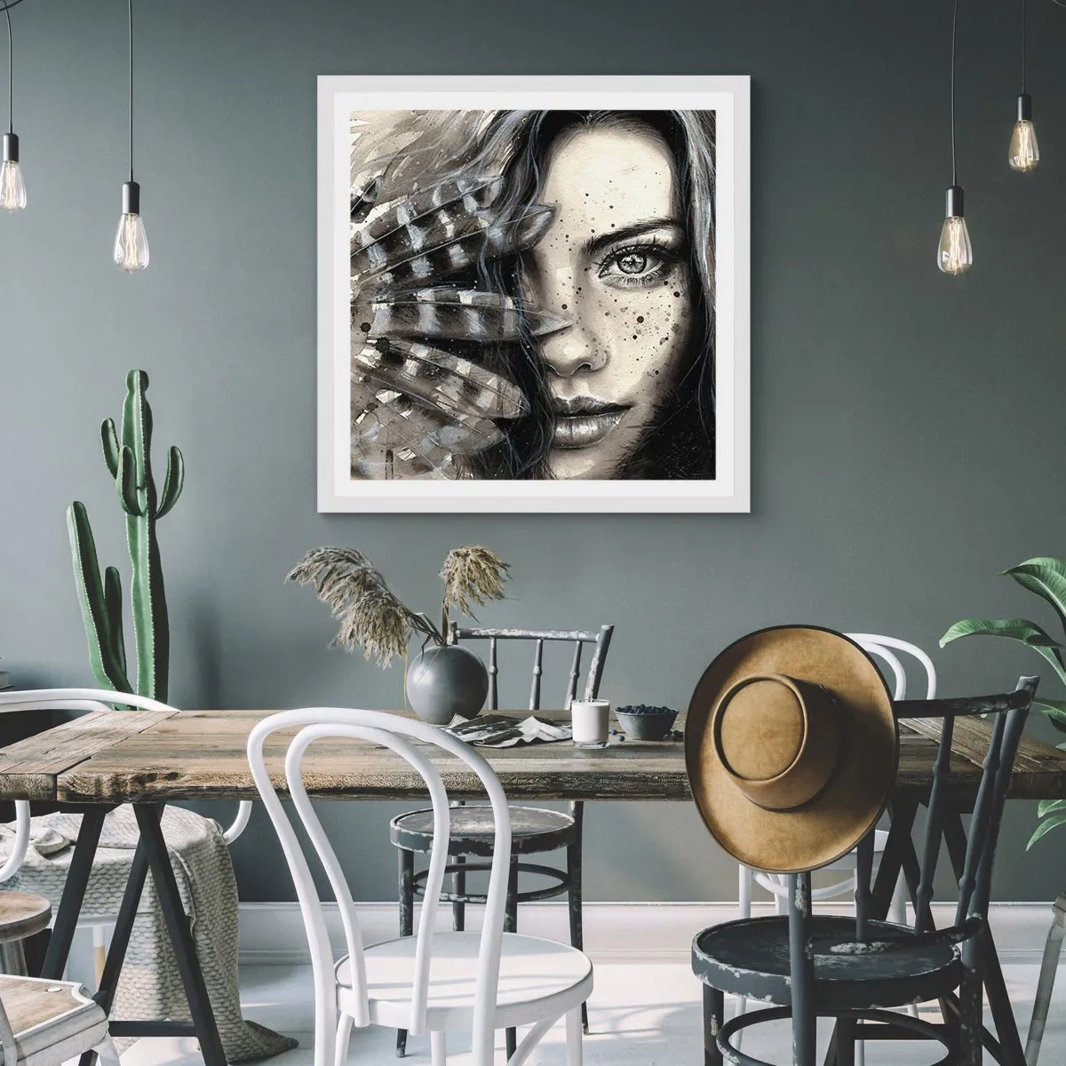 Poster in einem weißen Rahmen - Wilde Schönheit - 30x30 cm