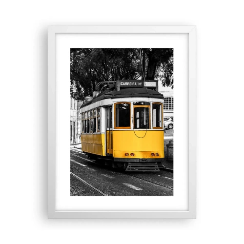 Poster in einem weißen Rahmen - Und Fado im Hintergrund - 30x40 cm