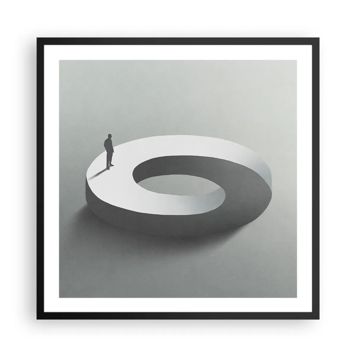 Poster in einem schwarzem Rahmen - Und wie soll man davon klug werden - 60x60 cm