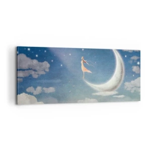 Bild auf Leinwand - Leinwandbild - Blauer Freier - 100x40 cm