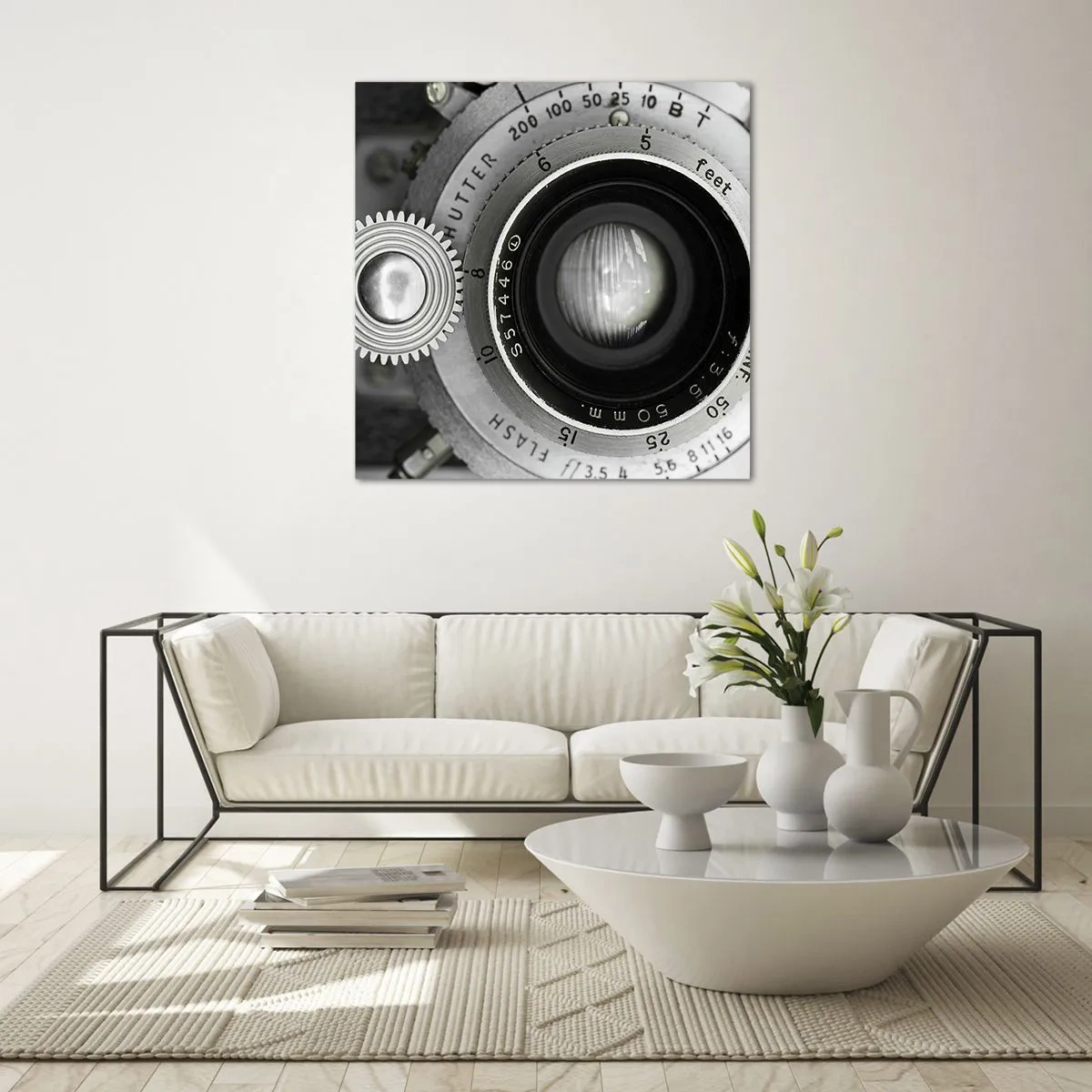 Glasbild - Bild auf glas - Eine Story über Hollywood - 70x70 cm