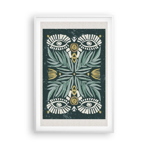 Poster in einem weißen Rahmen - Wie ein Volksausschnitt - 61x91 cm