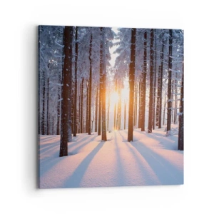 Bild auf Leinwand - Leinwandbild - Ganz klar schwarz auf weiß - 70x70 cm