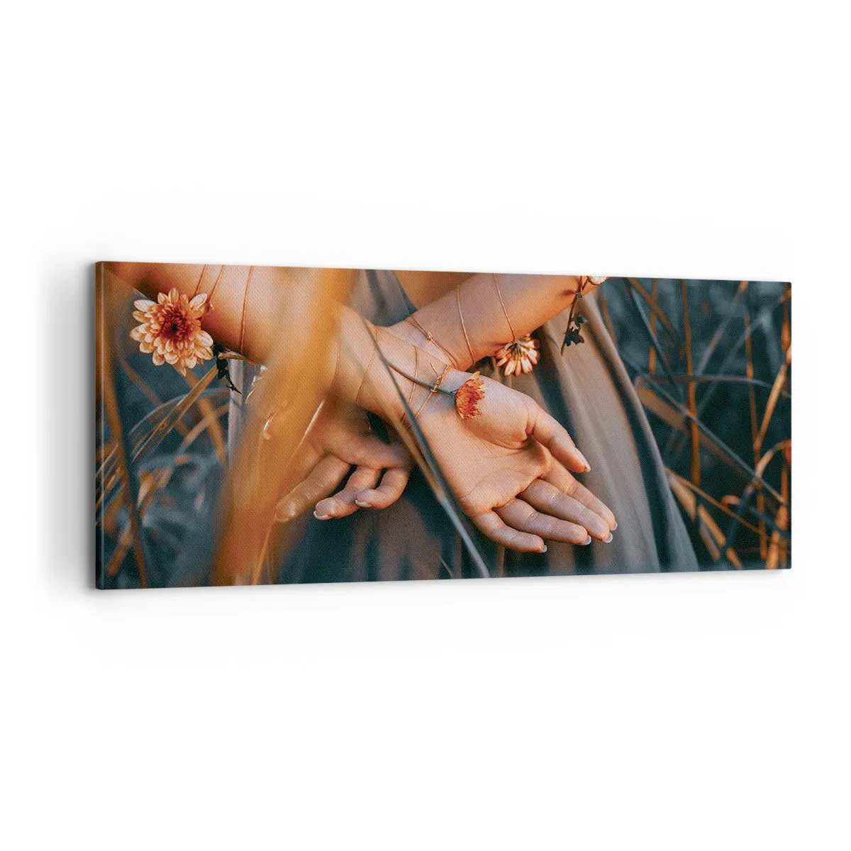 Bild auf Leinwand - Leinwandbild - Verbunden mit der Natur - 100x40 cm