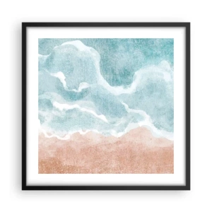 Poster in einem schwarzem Rahmen - Cloud-Abstraktion - 50x50 cm