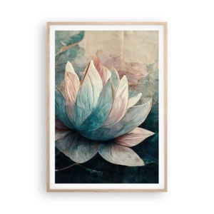 Poster in einem Rahmen aus heller Eiche - Seesterne - 70x100 cm