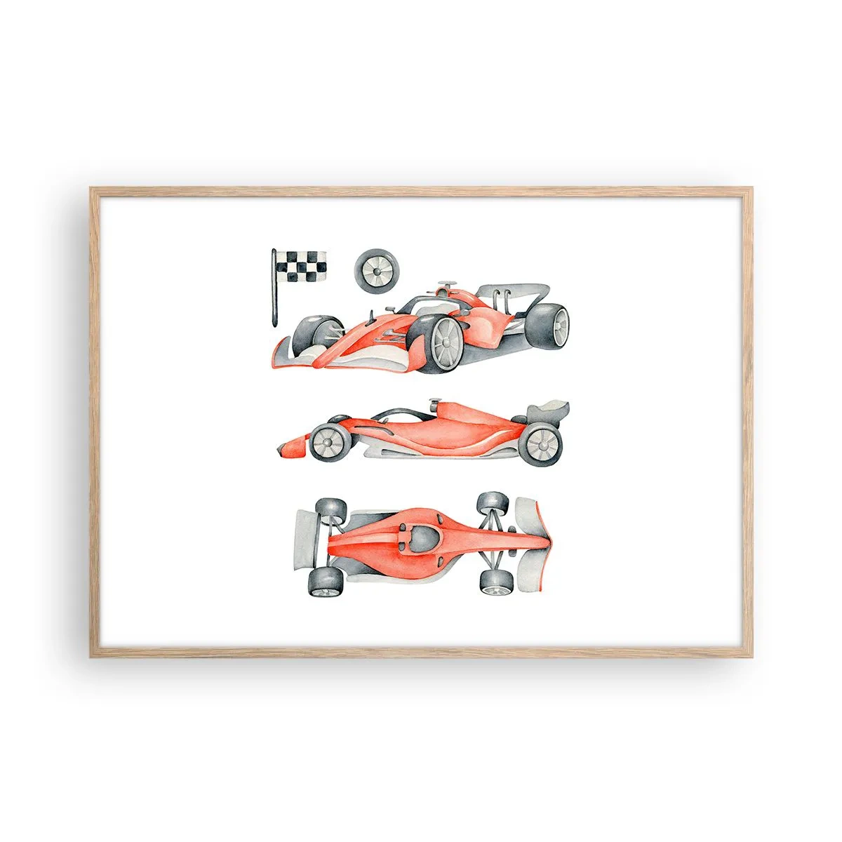 Poster in einem Rahmen aus heller Eiche - Dem Traum folgen - 100x70 cm