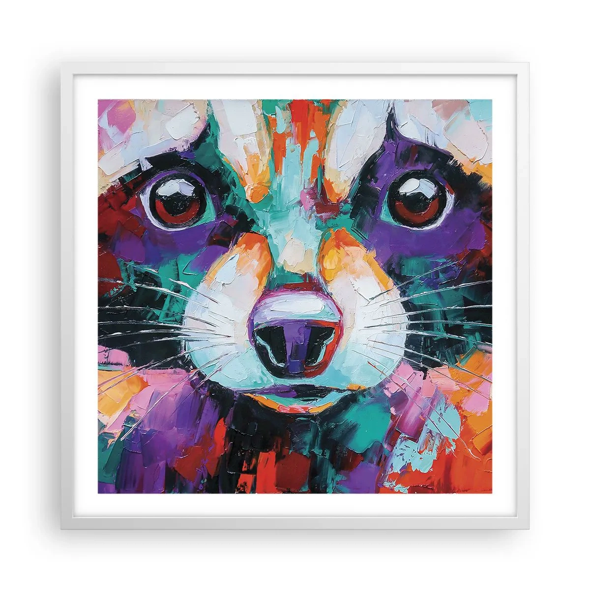 Poster in einem weißen Rahmen - Nur gute Emotionen - 60x60 cm